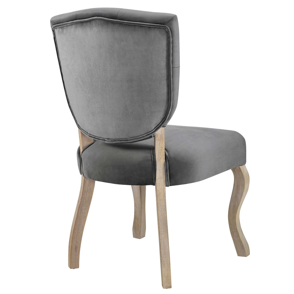 Array Vintage French Performance Velvet Dining Side Chair.