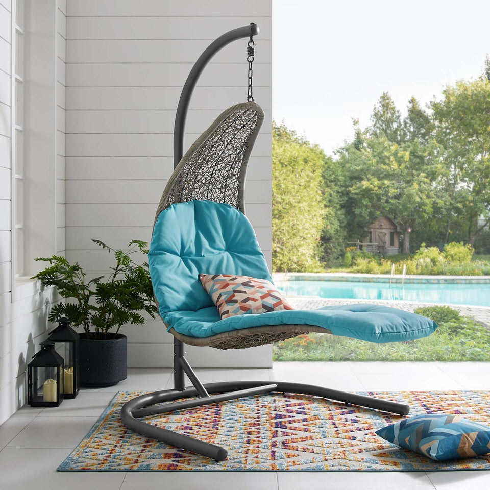 Landscape Hanging Chaise Lounge Outdoor Patio Swing Chair.
