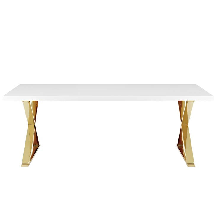Sector Dining Table in Gold.