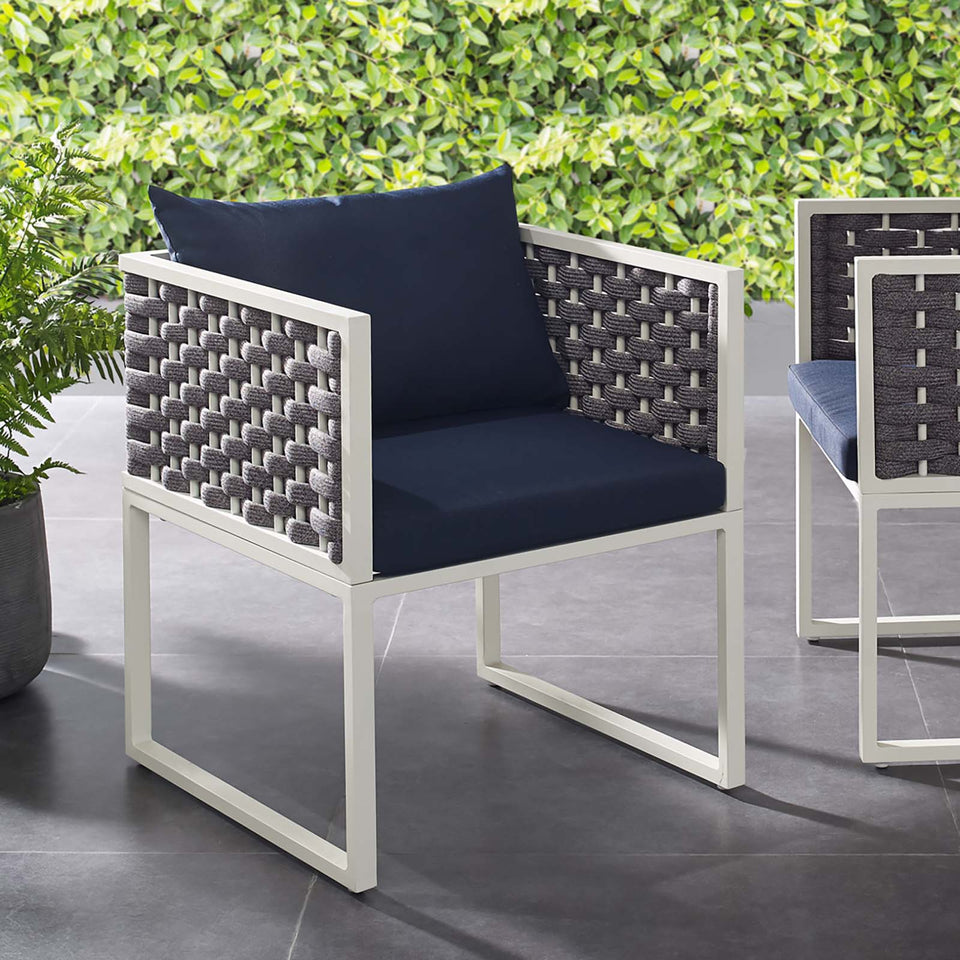 Stance Outdoor Patio Aluminum Dining Armchair.