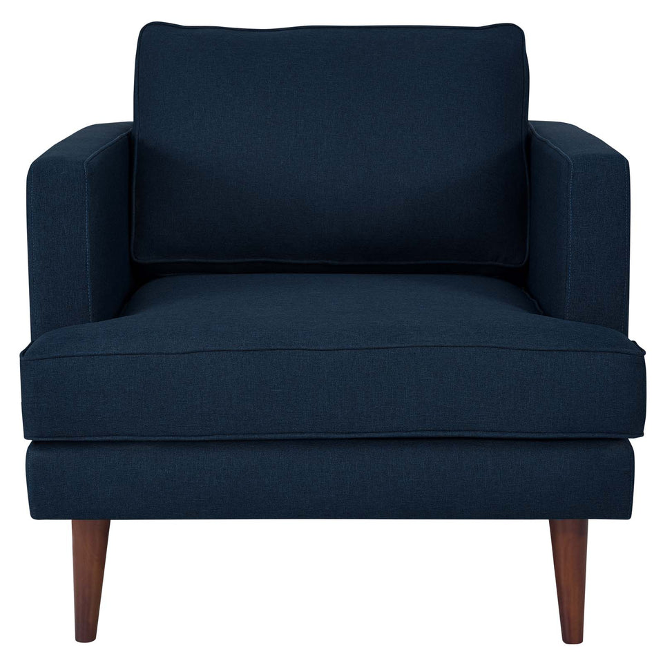 Agile Upholstered Fabric Armchair.