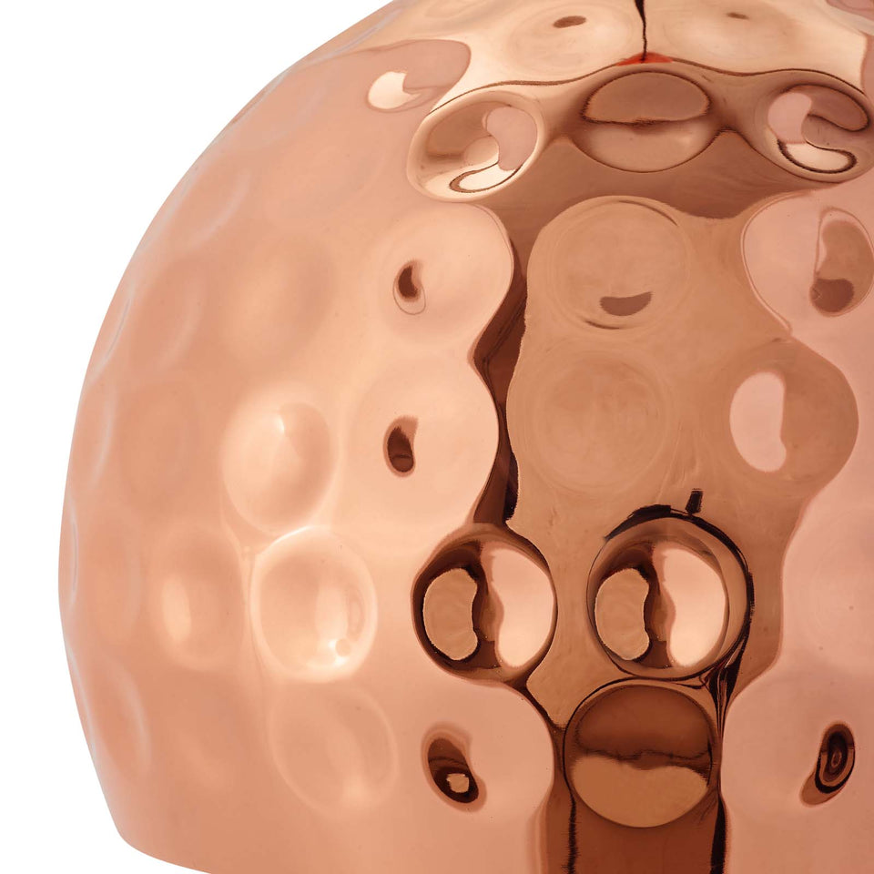 Dimple 13.5" Half-Sphere Rose Gold Pendant Light.
