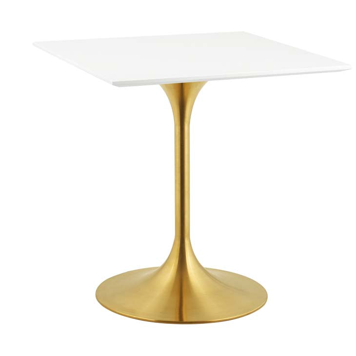 LIPPA SQUARE DINING TABLE IN GOLD WHITE SIZE 24, 28, 36 and 47".