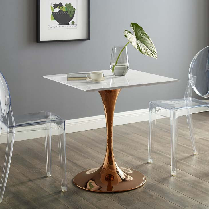 LIPPA SQUARE DINING TABLE IN ROSE WHITE SIZE 24, 28, 36 and 47".