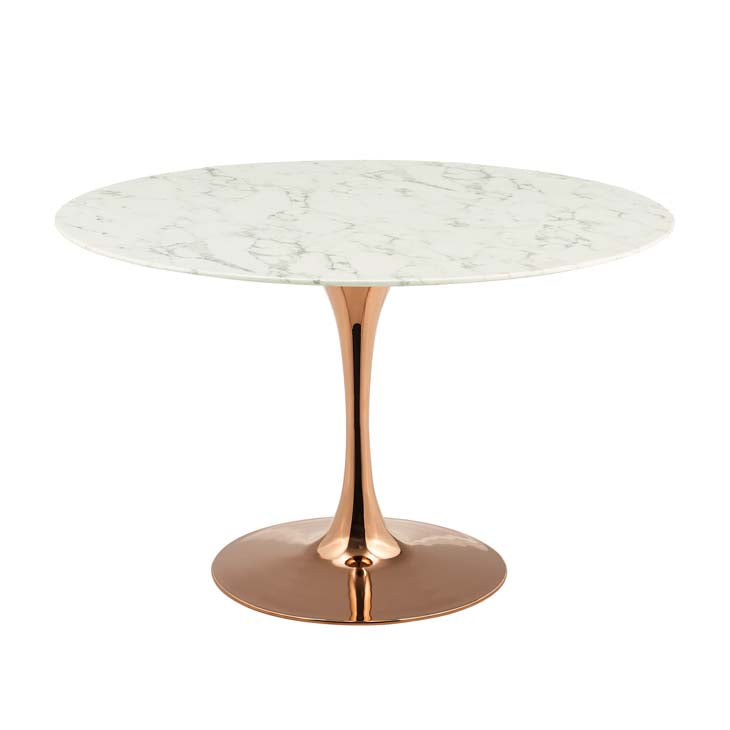 LIPPA MARBLE TOP ROUND DINING TABLE IN ROSE WHITE SIZE 28, 36, 47 and 54".