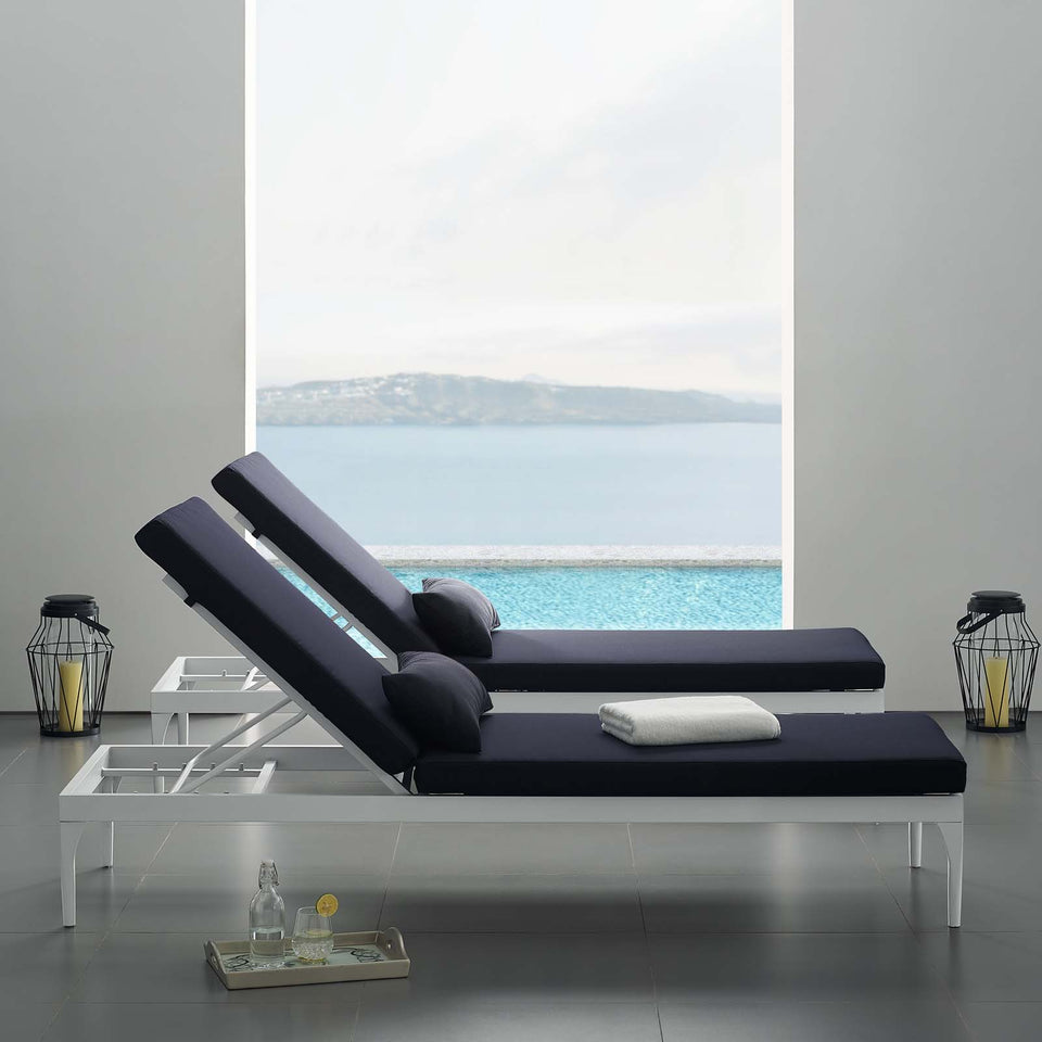 Perspective Cushion Outdoor Patio Chaise Lounge Chair.