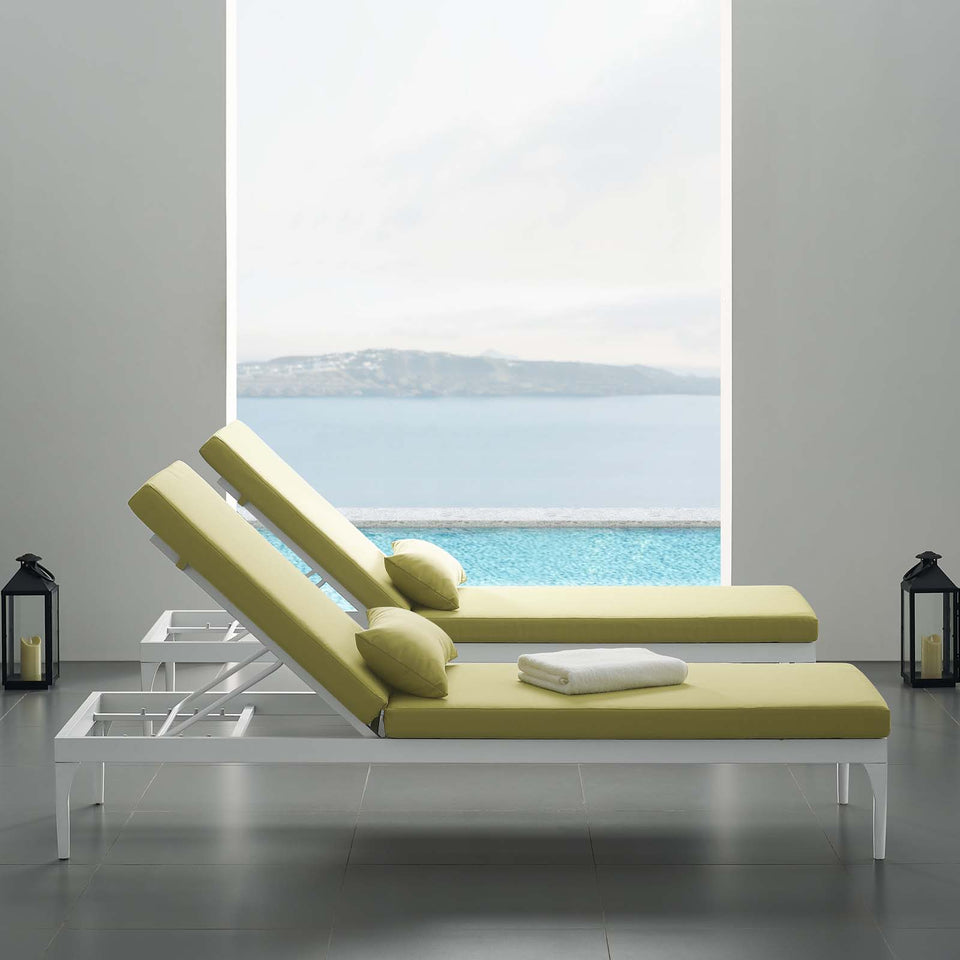 Perspective Cushion Outdoor Patio Chaise Lounge Chair.