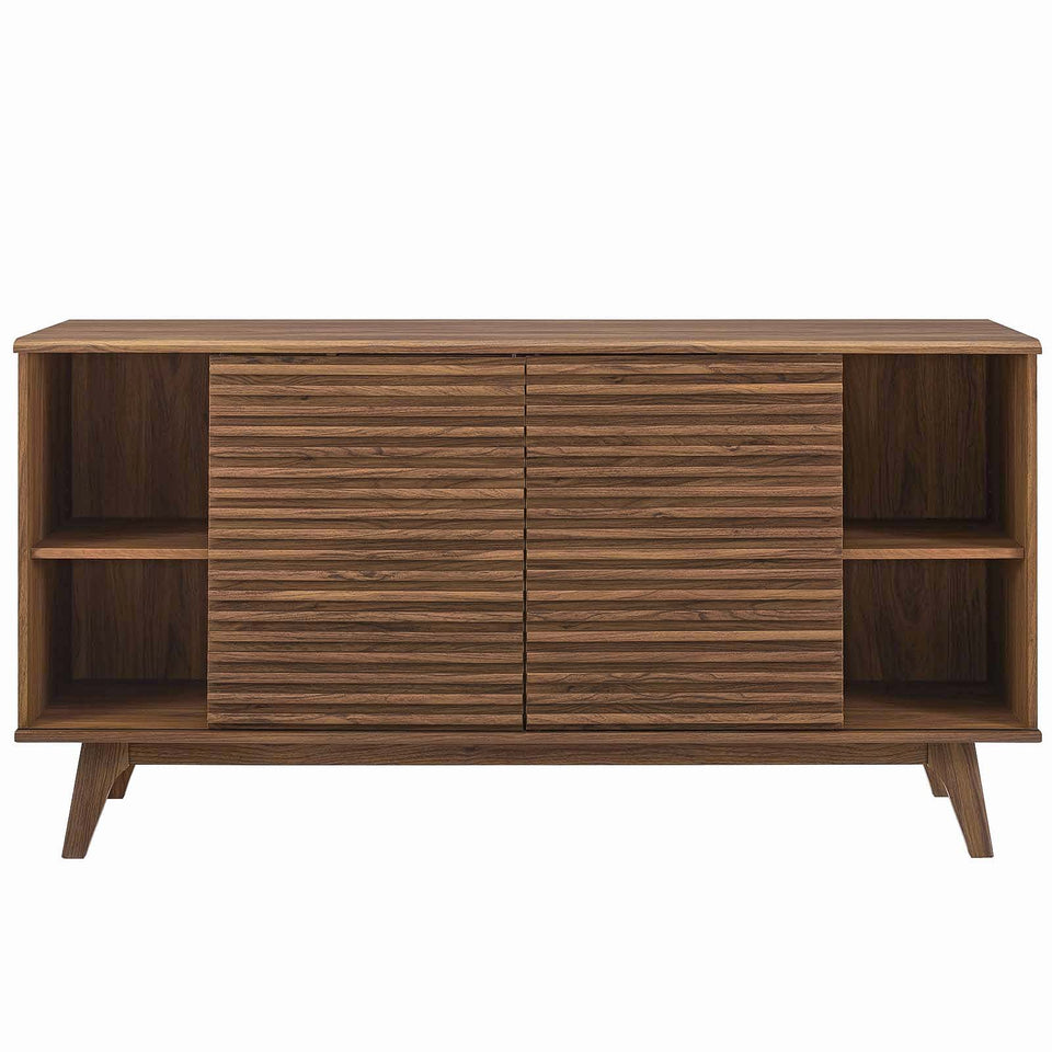 Render 63" Sideboard Buffet Table or TV Stand in Walnut.