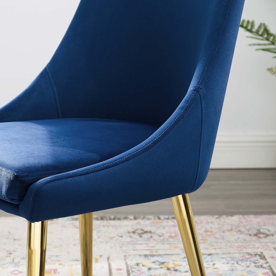 Viscount Accent Performance Velvet Dining Chair.