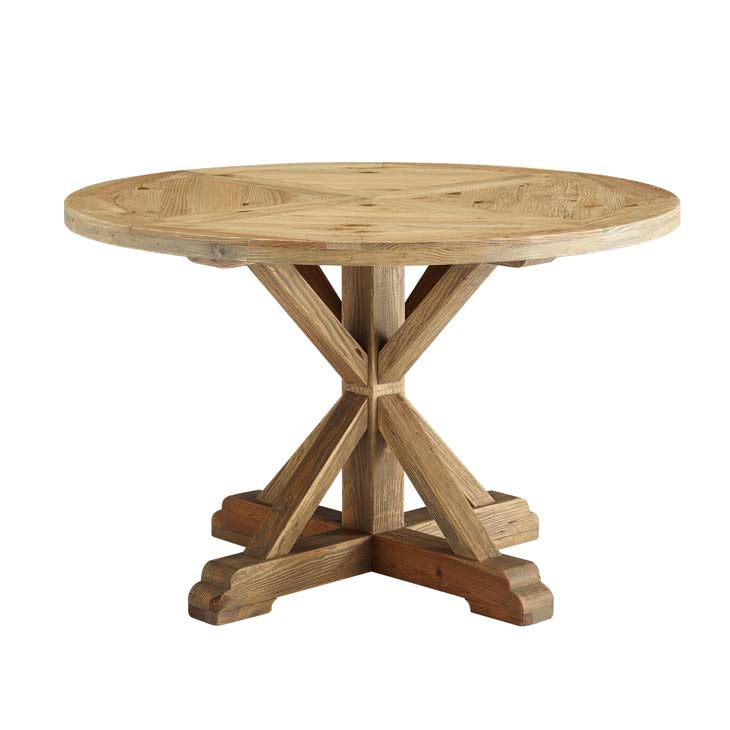 STITCH ROUND PINE WOOD DINING TABLE SIZE 47", 59" and 71".