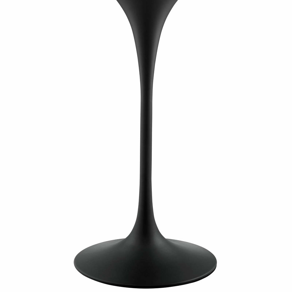 Lippa 28" Round Wood Bar Table in Black White.