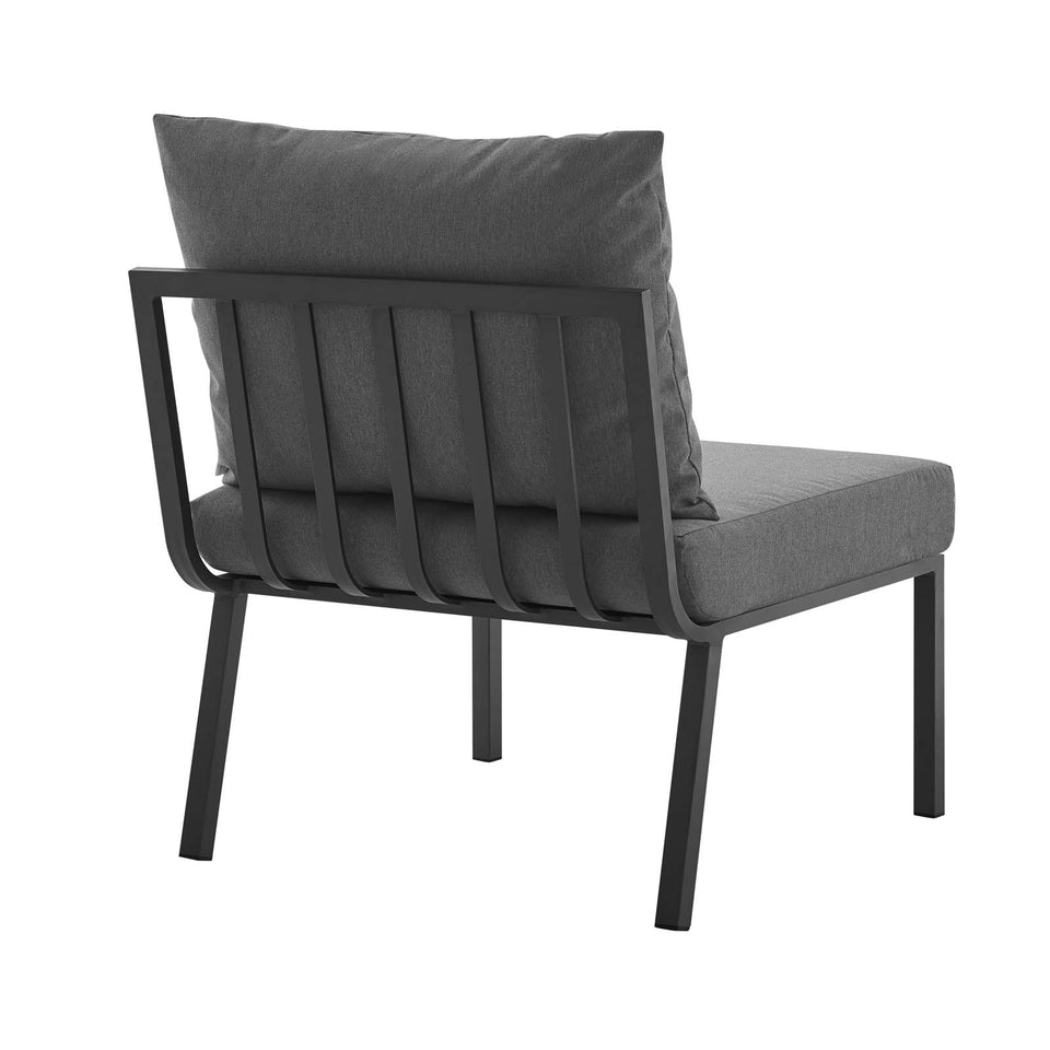 Riverside Outdoor Patio Aluminum Armless Chair.