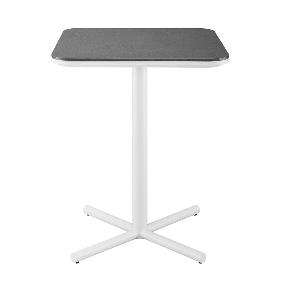 Raleigh Outdoor Patio Aluminum Bar Table in White.