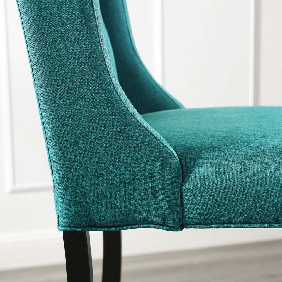 Baronet Tufted Button Upholstered Fabric Bar Stool.