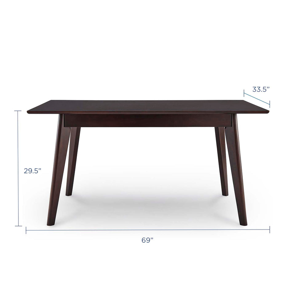 Oracle 69" Rectangle Dining Table in Cappuccino.