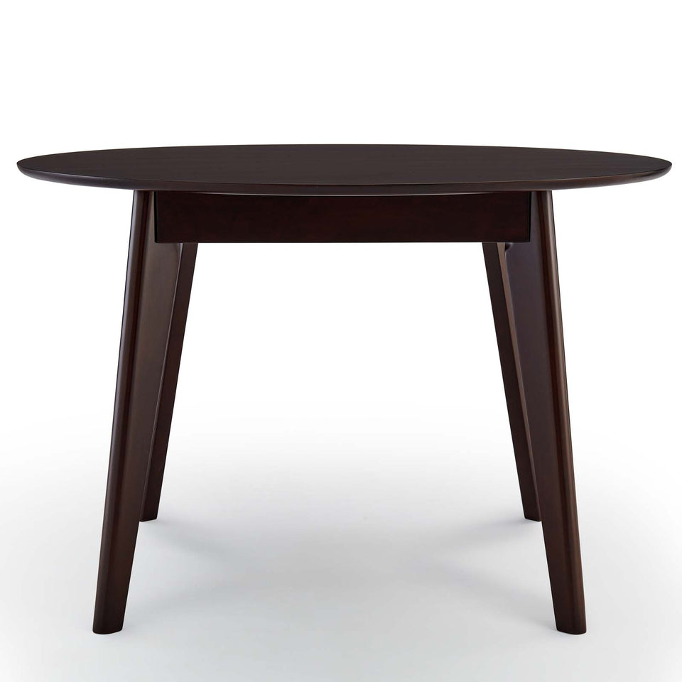 Vision 45" Round Dining Table in Cappuccino.