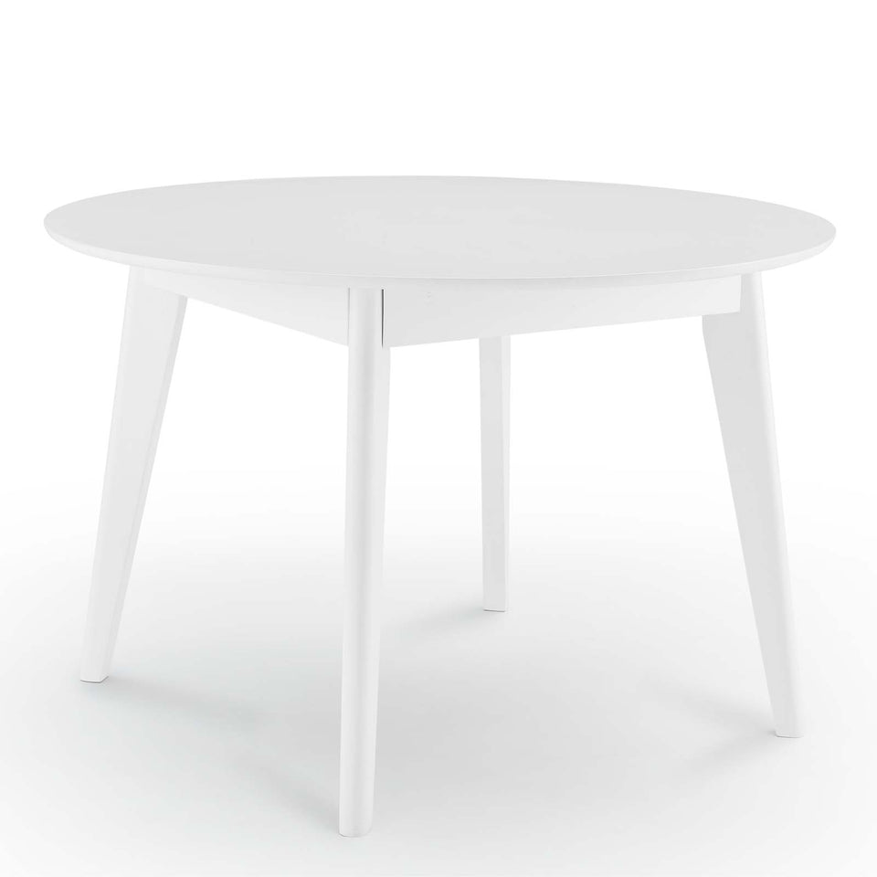 Vision 45" Round Dining Table in White.