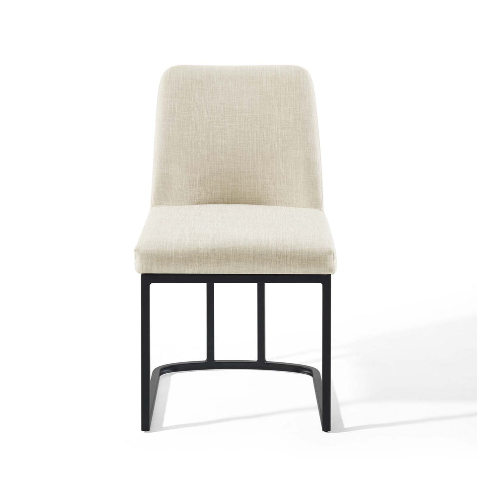 Amplify Sled Base Upholstered Fabric Dining Side Chair.