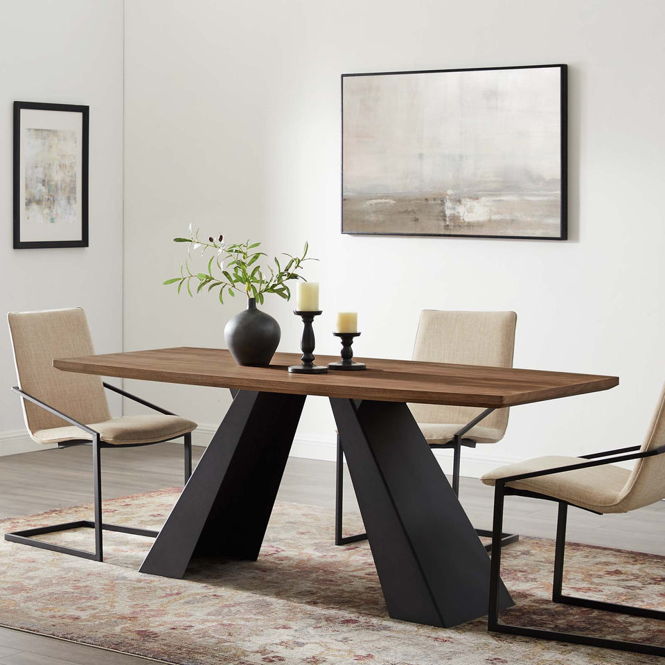 Elevate Dining Table in Walnut.
