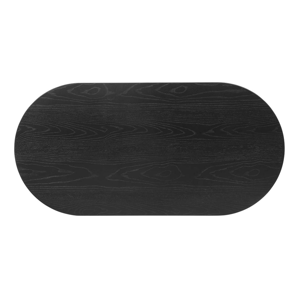 Vigor Oval Coffee Table in Black.