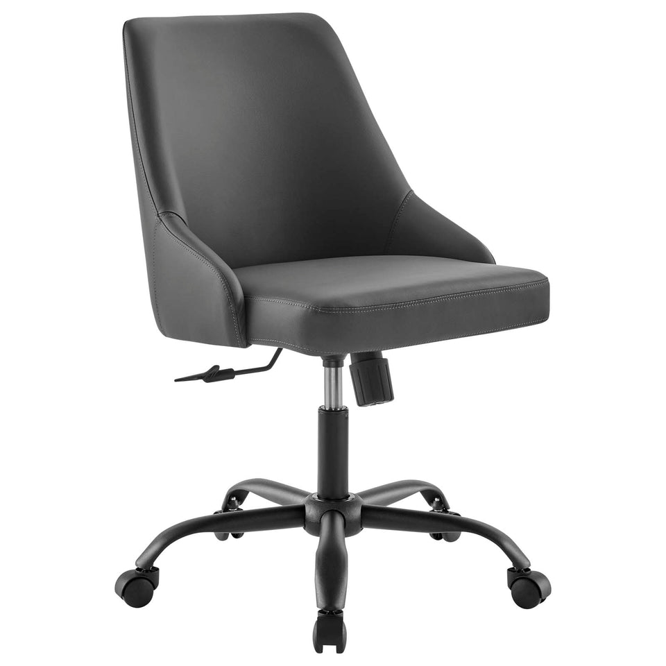 Designate Swivel Vegan Leather Office Chair.
