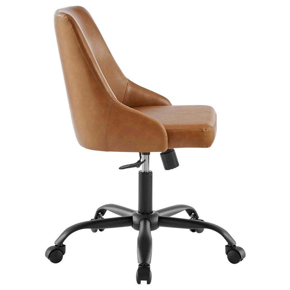 Designate Swivel Vegan Leather Office Chair.