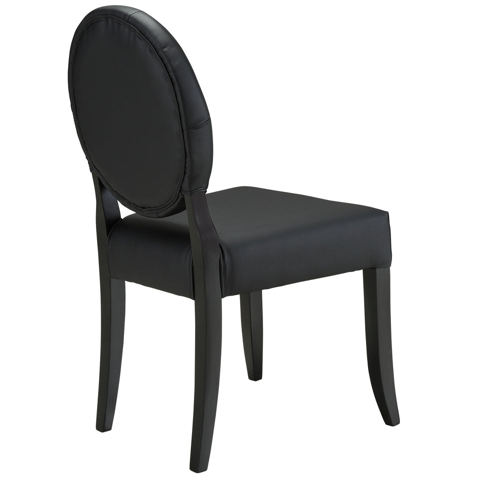 Button Dining Vinyl Side Chair.
