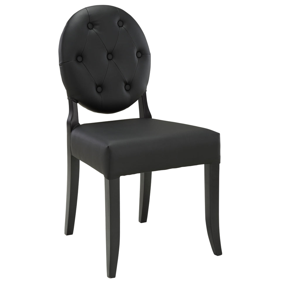 Button Dining Vinyl Side Chair.