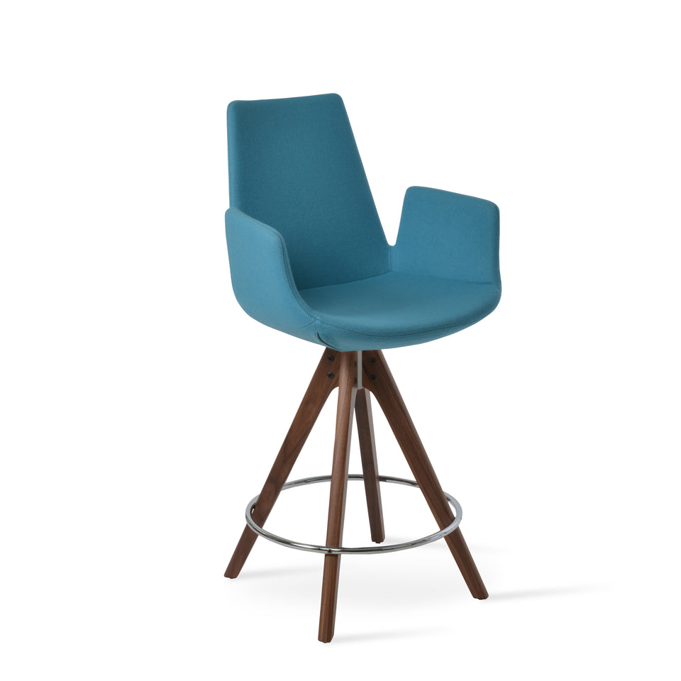 Eiffel Arm Pyramid Swivel Counter Stool.