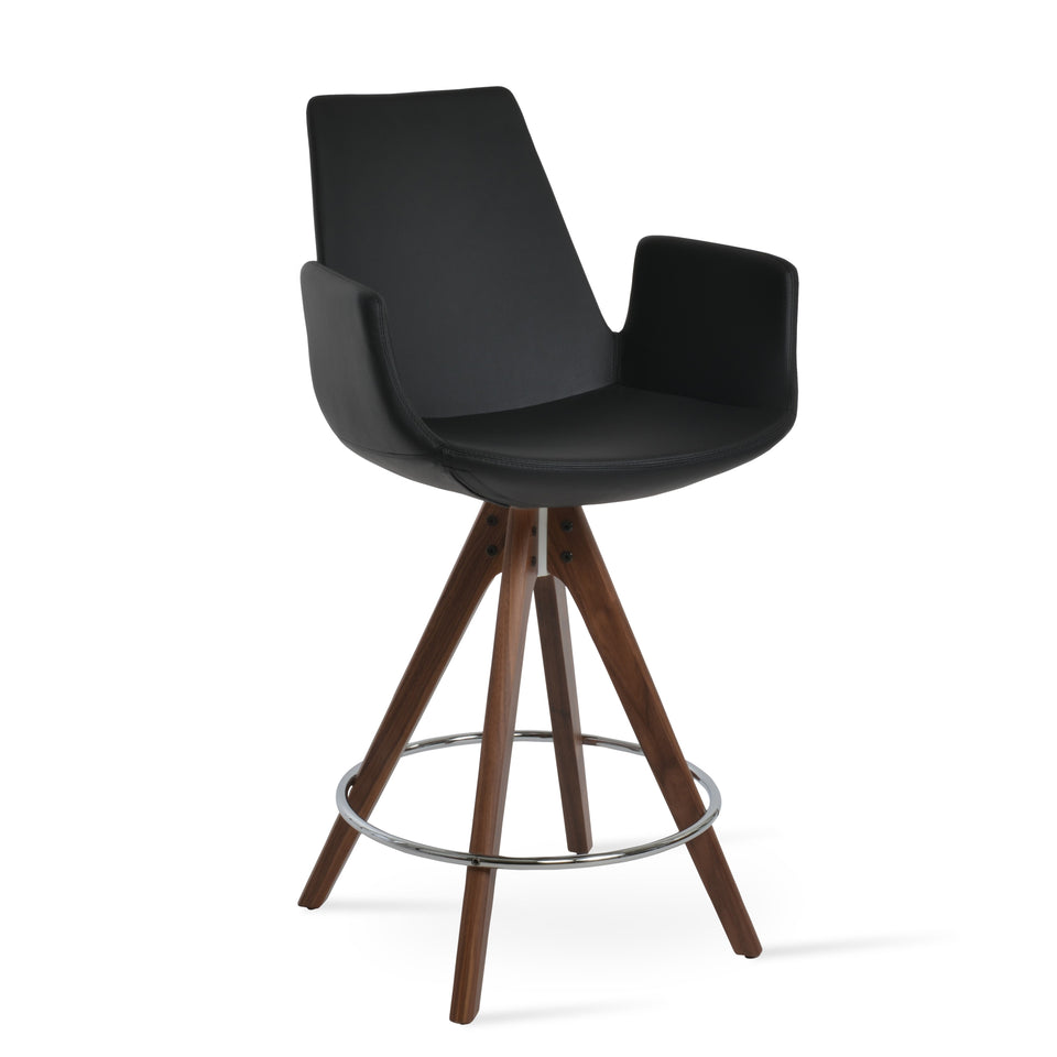 Eiffel Arm Pyramid Swivel Counter Stool.