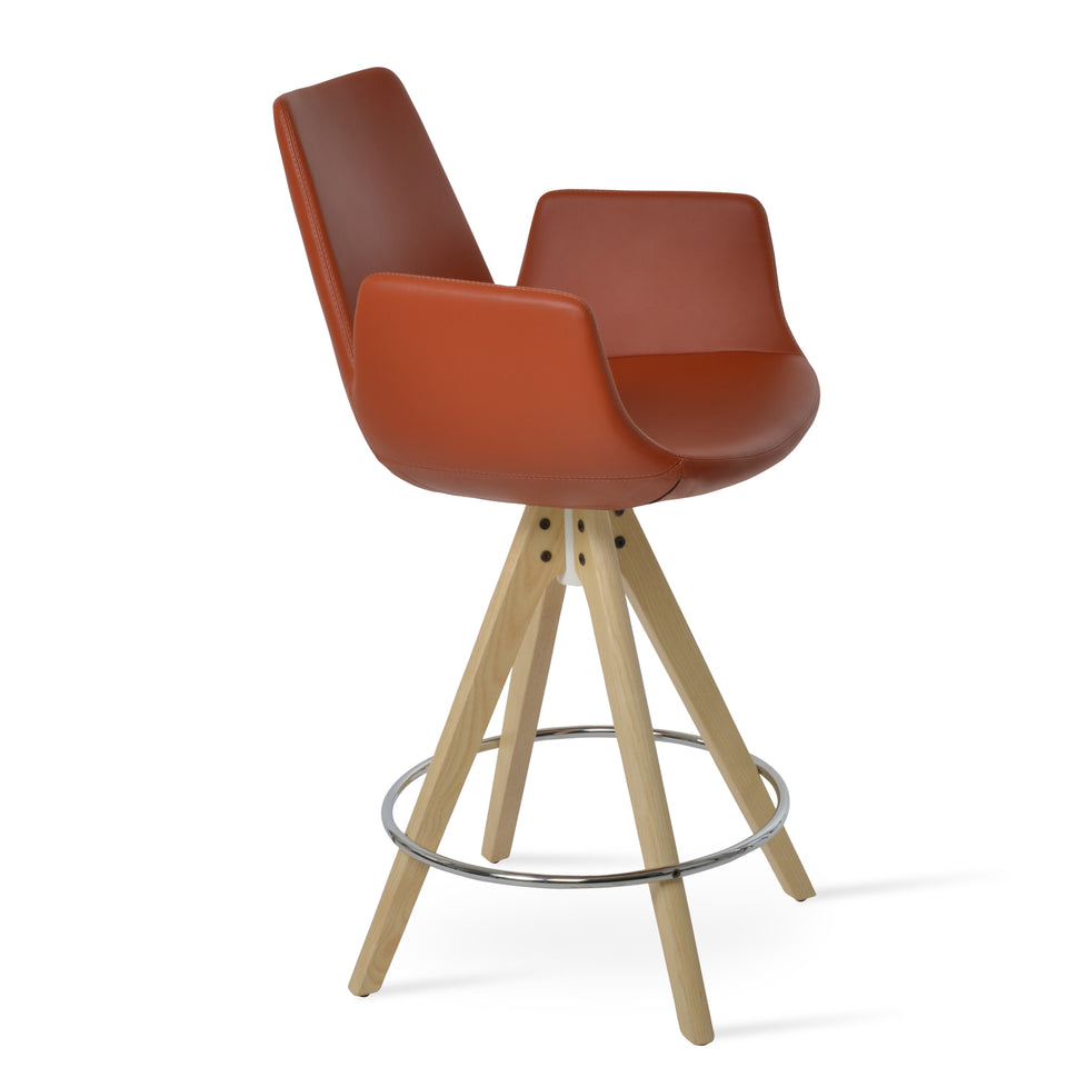 Eiffel Arm Pyramid Swivel Counter Stool.