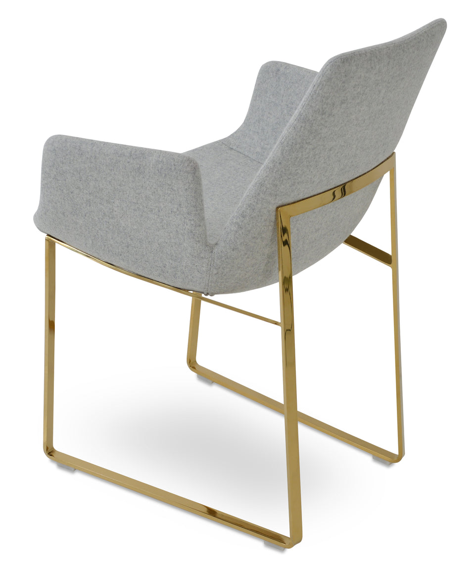 Eiffel Arm Sled Chair.
