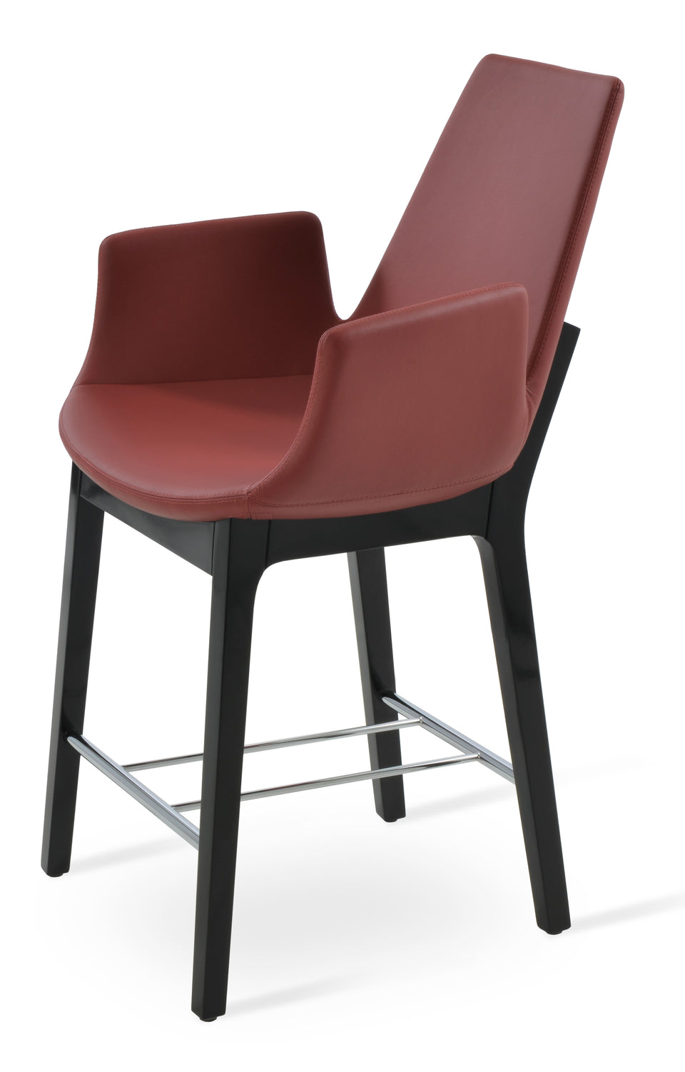 Eiffel Arm Wood Counter Stool.