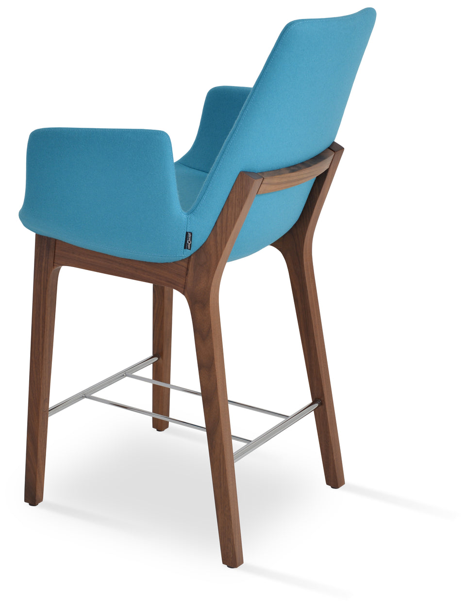 Eiffel Arm Wood Counter Stool.