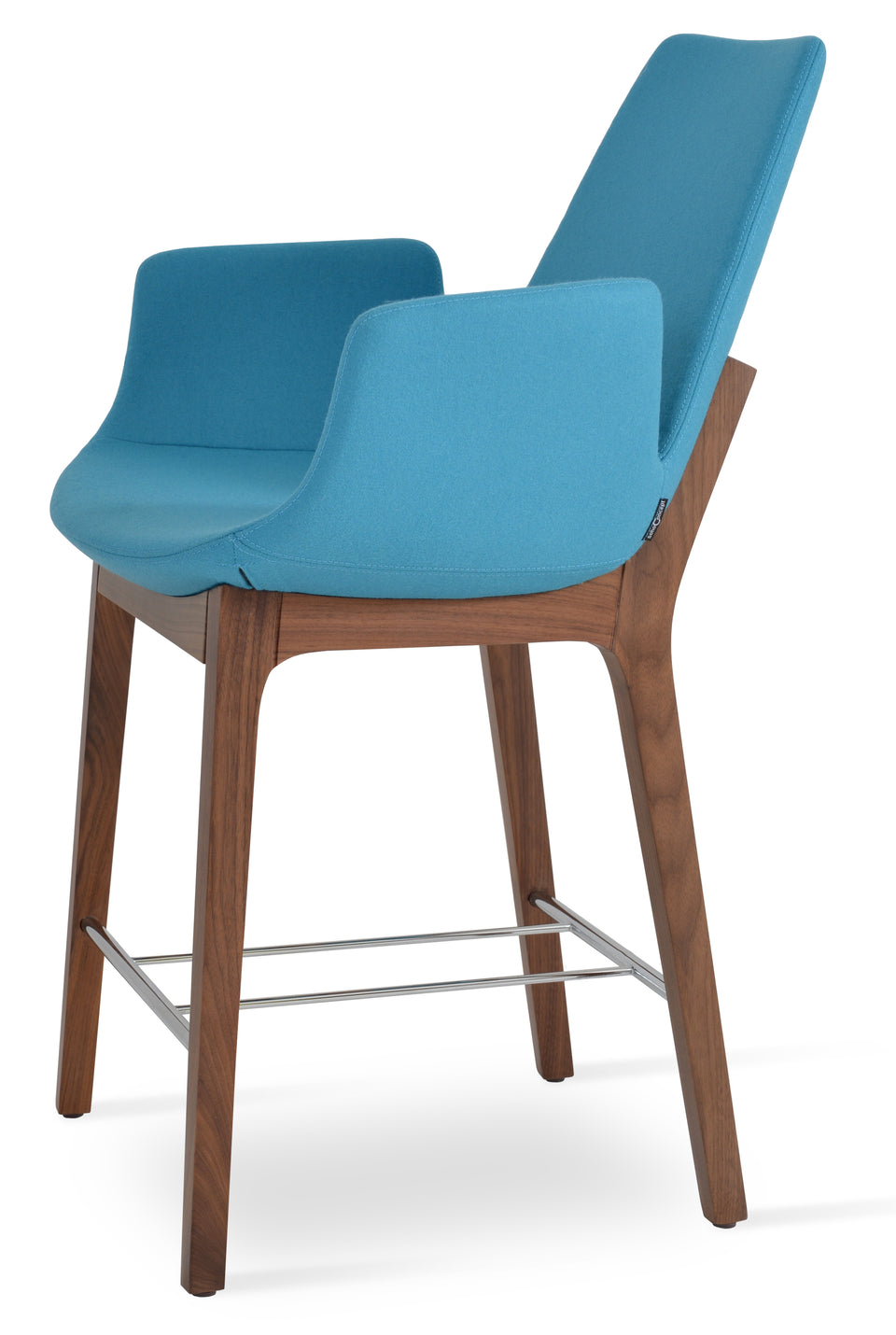 Eiffel Arm Wood Counter Stool.