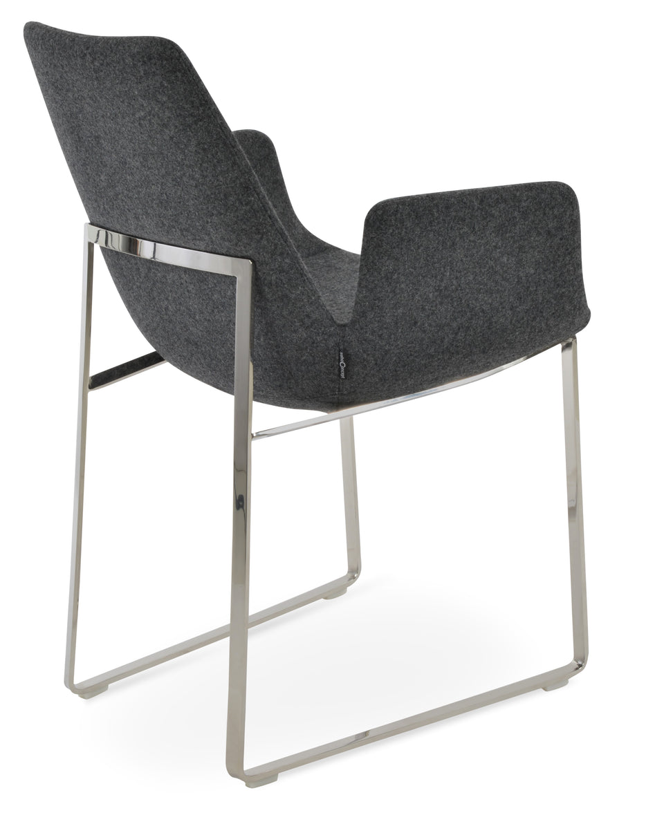 Eiffel Arm Sled Chair.