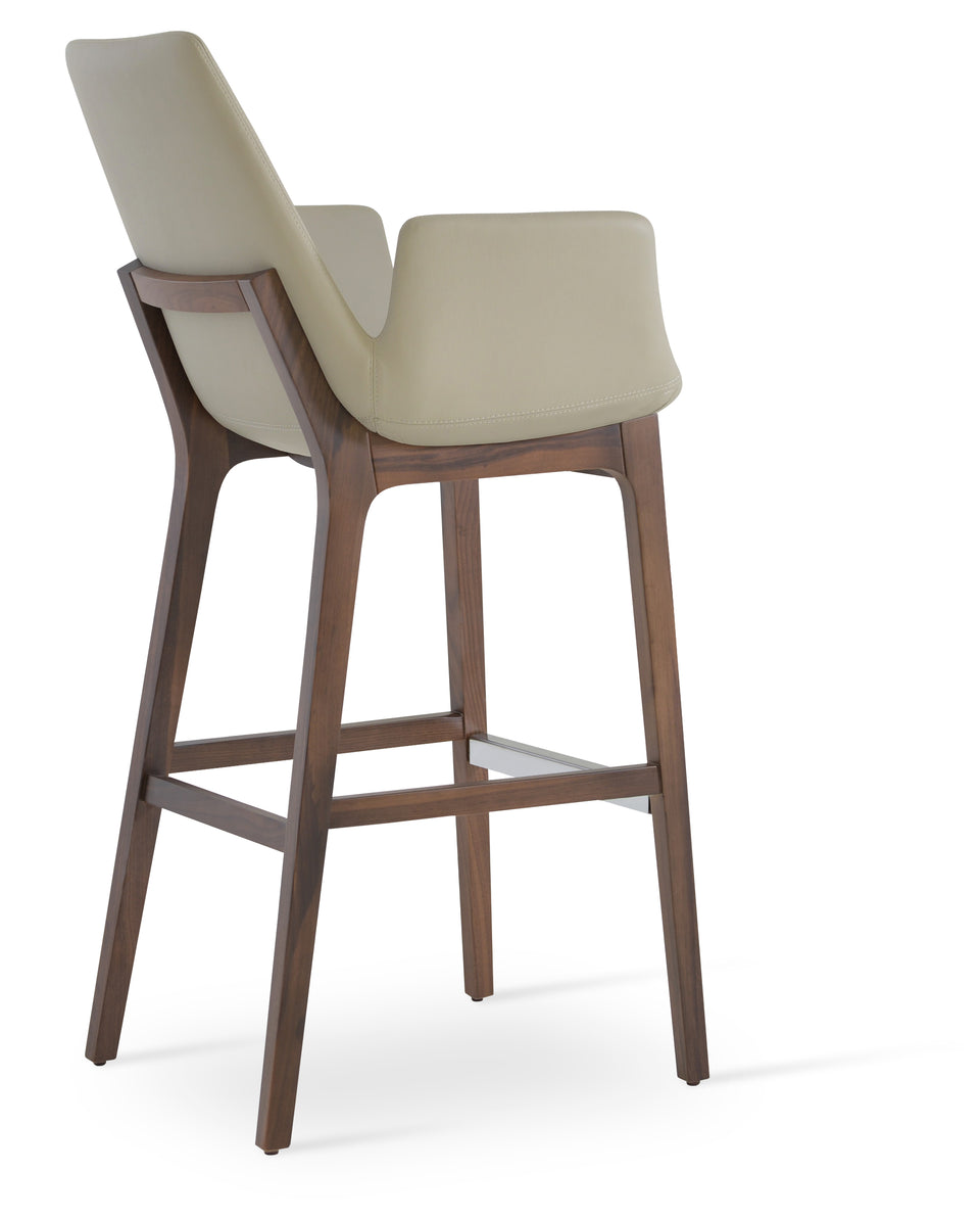 Eiffel Arm Wood Counter Stool.