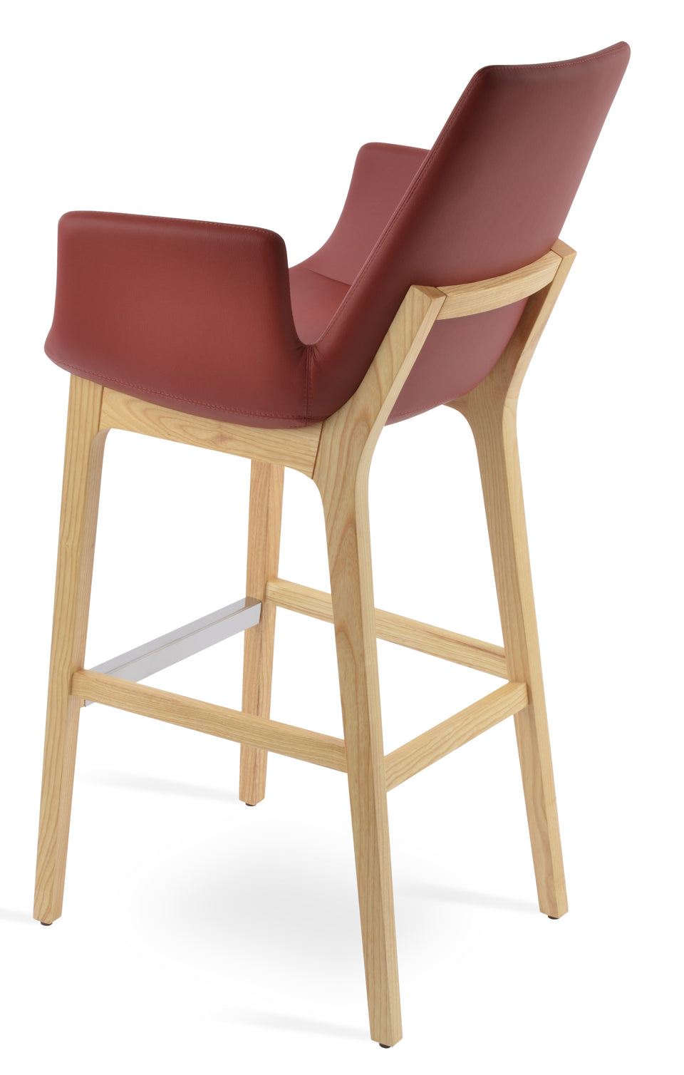 Eiffel Arm Wood Counter Stool.