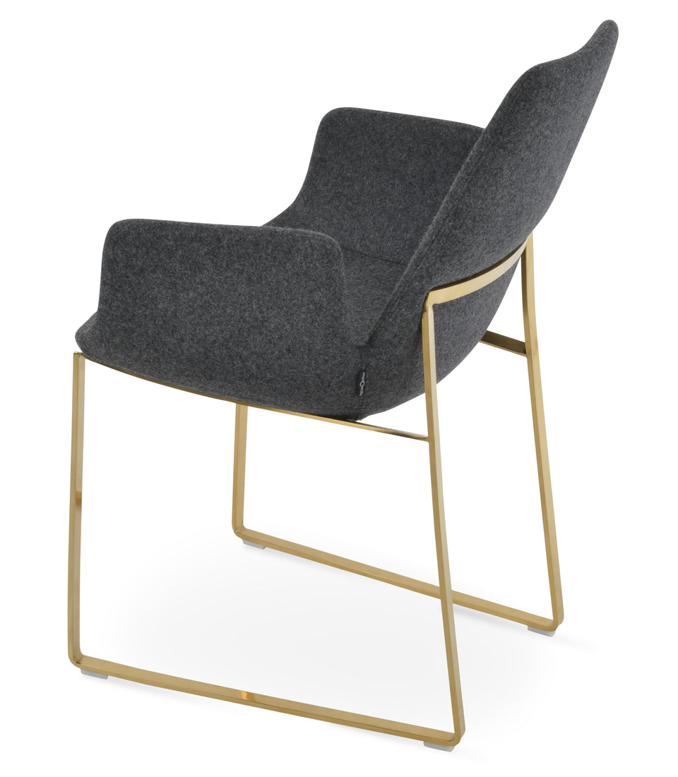 Eiffel Arm Sled Chair.