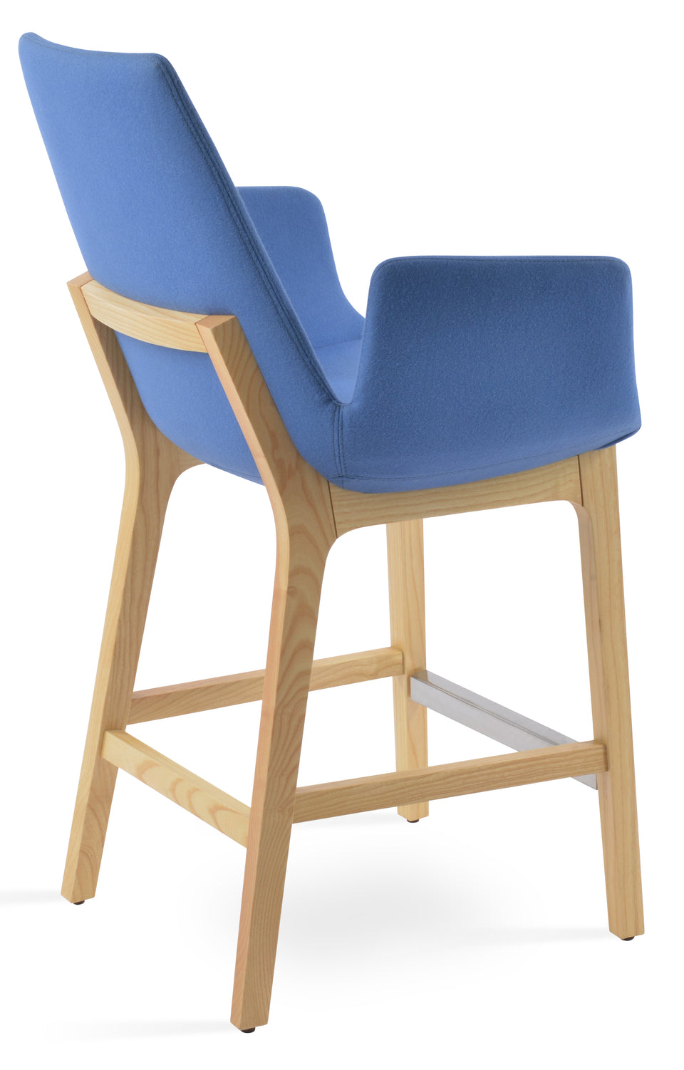 Eiffel Arm Wood Counter Stool.