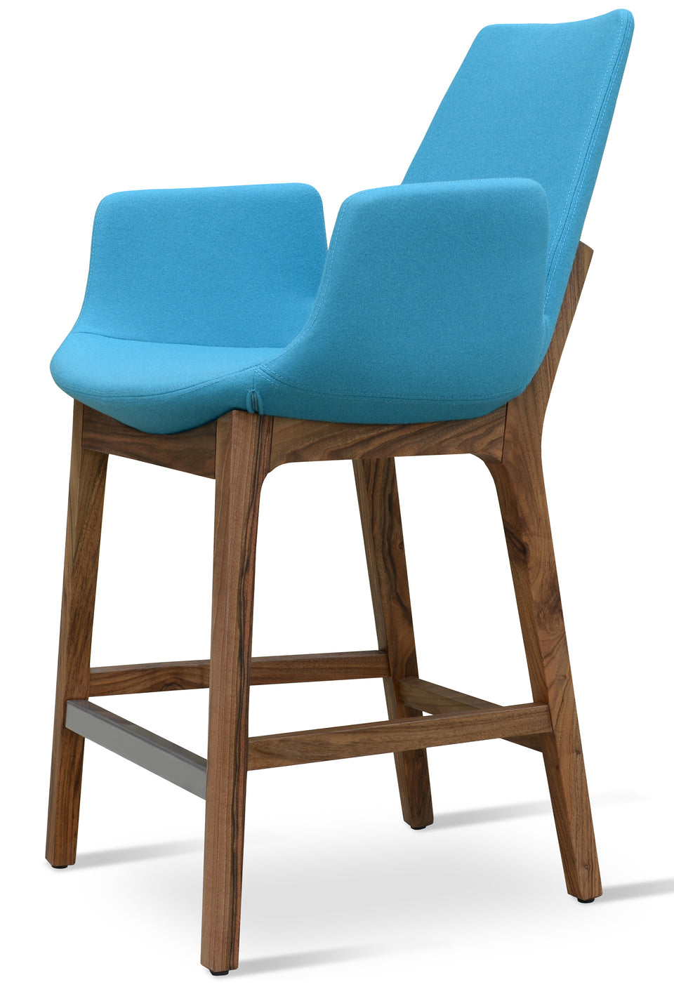 Eiffel Arm Wood Counter Stool.
