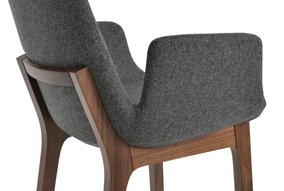 Eiffel Arm Wood Counter Stool.