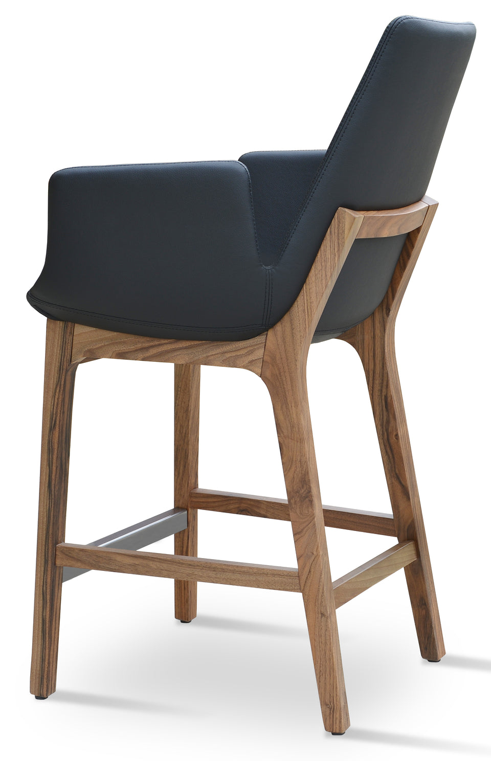 Eiffel Arm Wood Counter Stool.