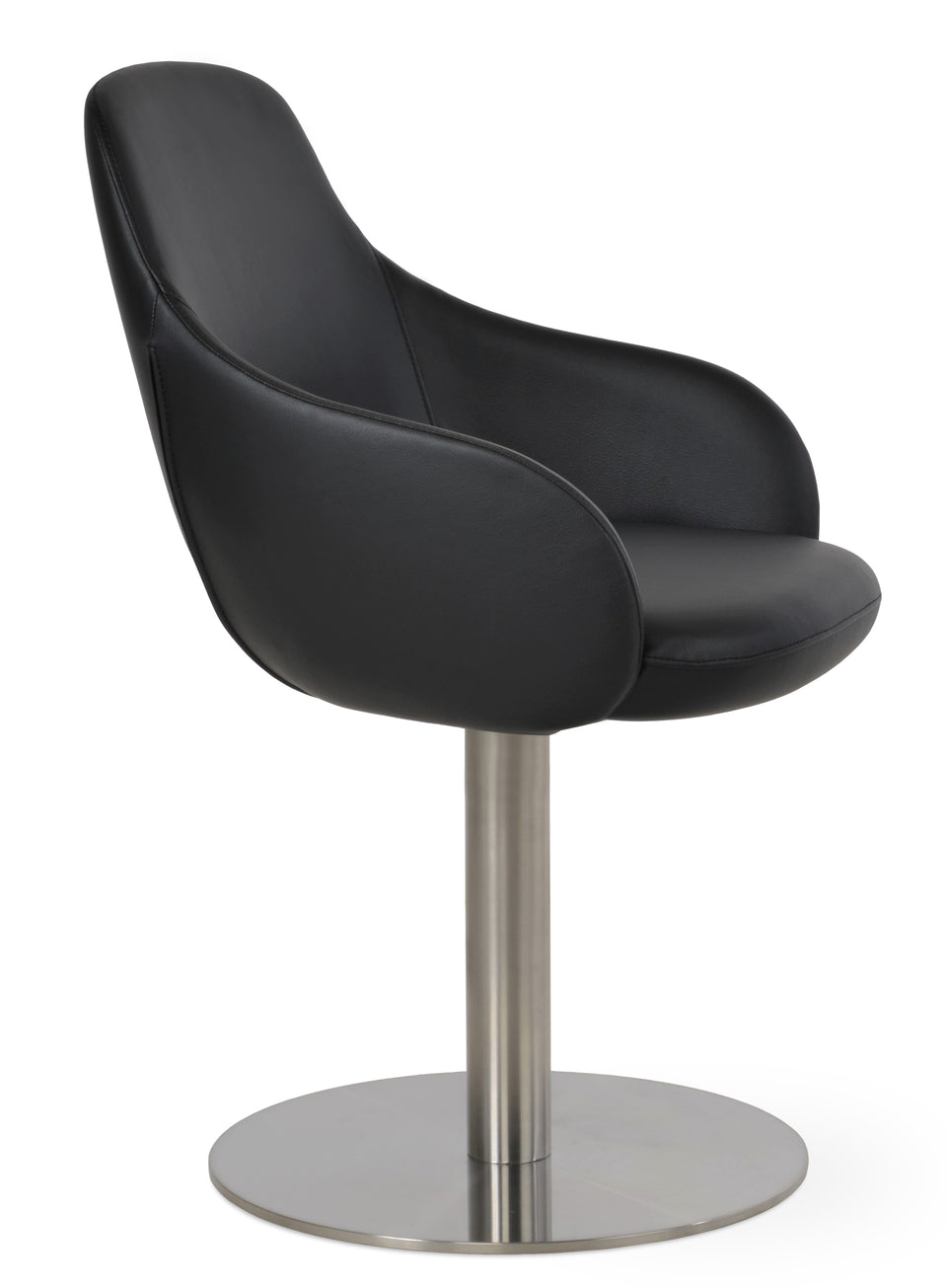 Gazel Arm Round Swivel Chair.