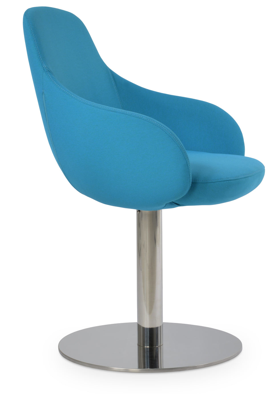 Gazel Arm Round Swivel Chair.