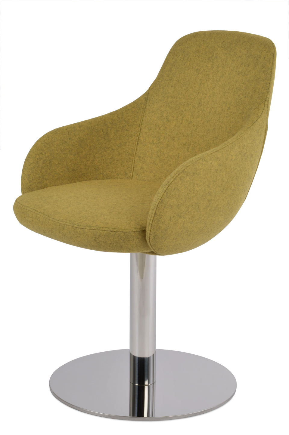 Gazel Arm Round Swivel Chair.