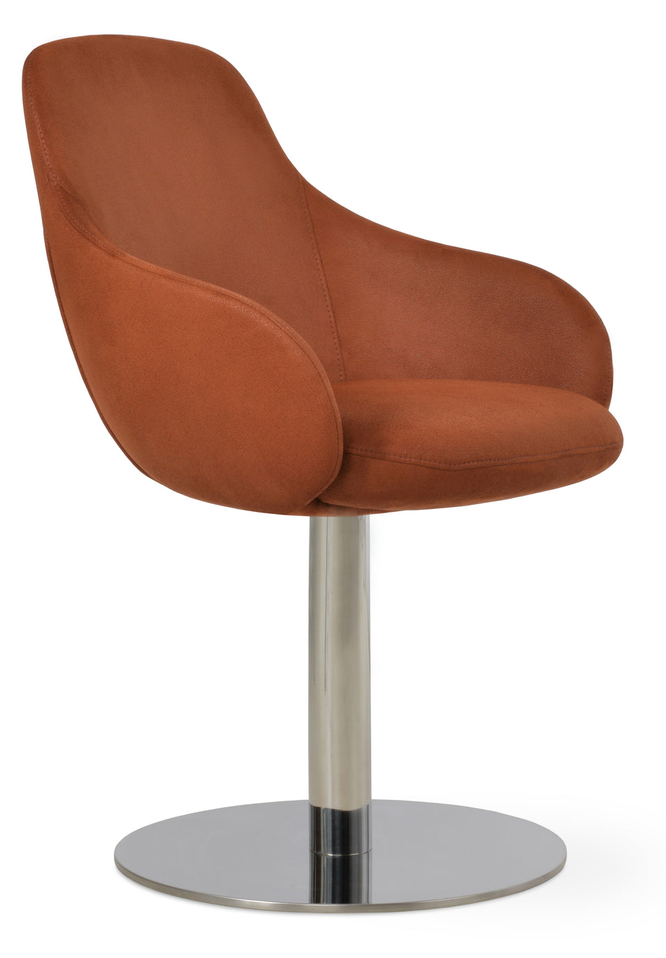 Gazel Arm Round Swivel Chair.
