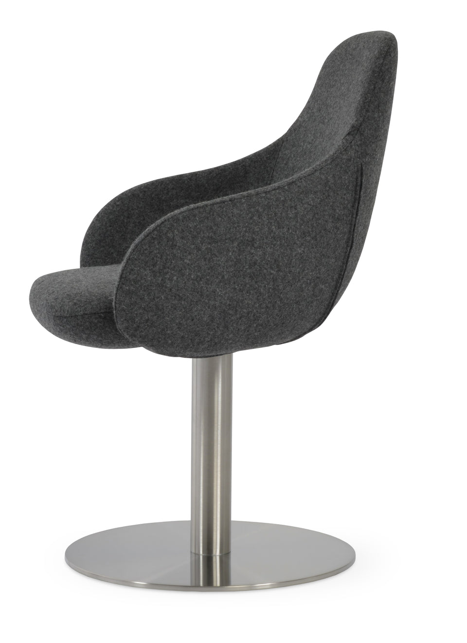 Gazel Arm Round Swivel Chair.