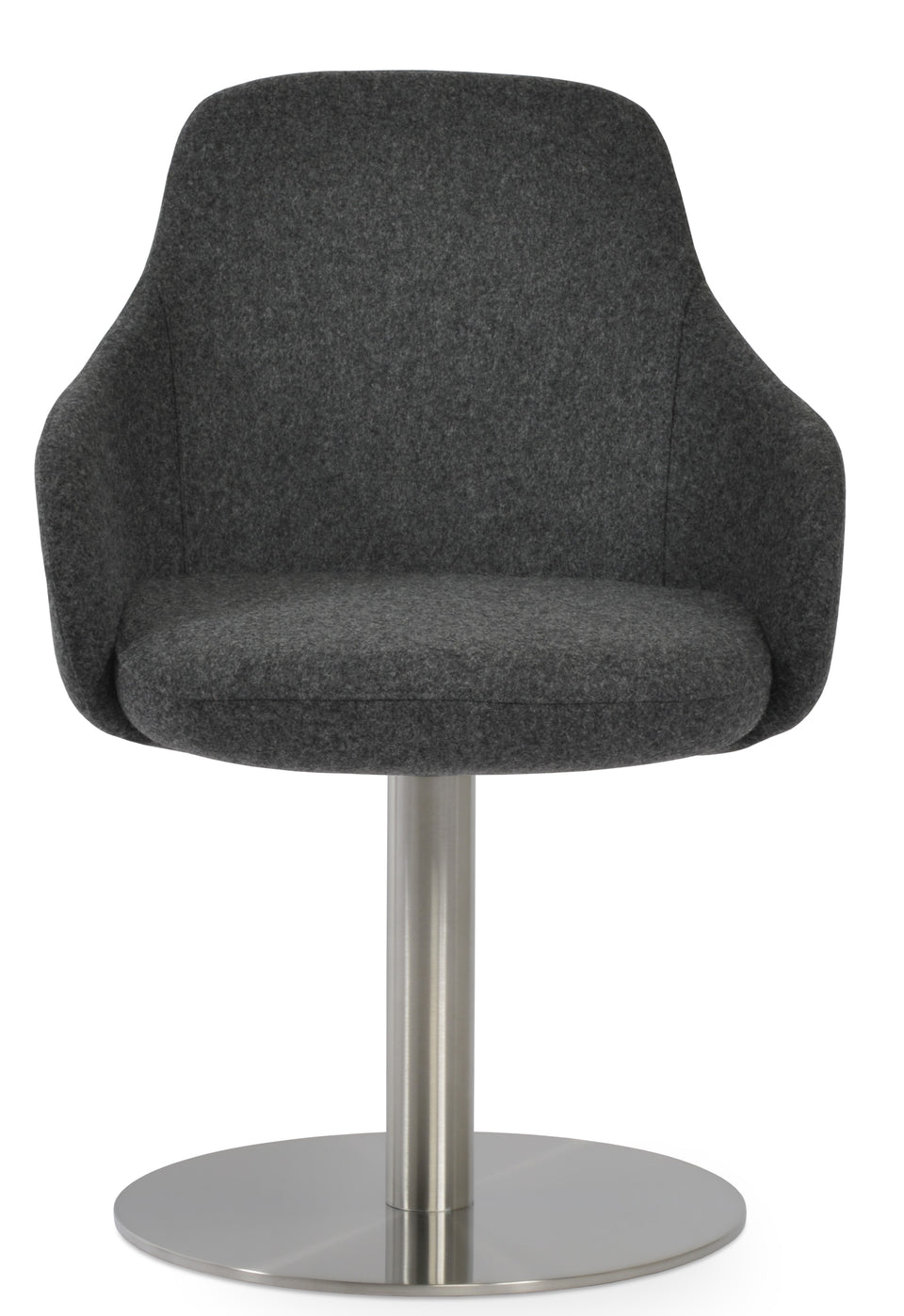 Gazel Arm Round Swivel Chair.