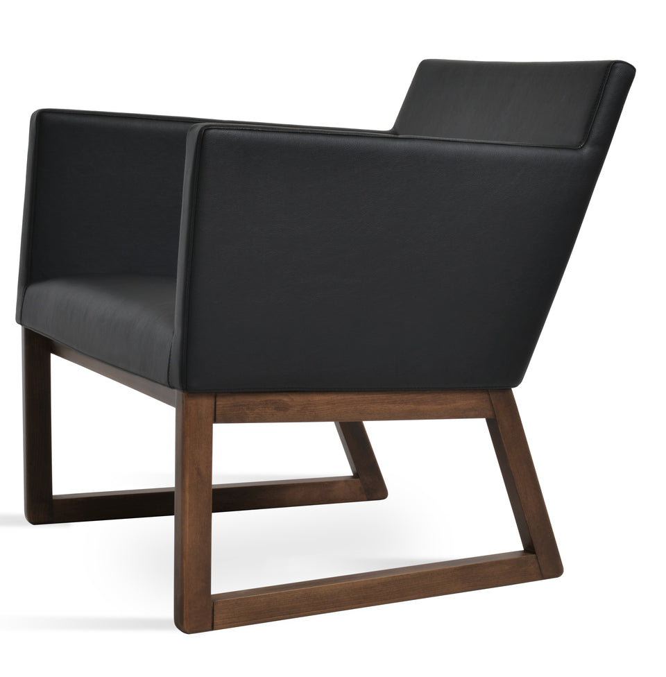 Harput Lounge Chair Wood Sled Base.